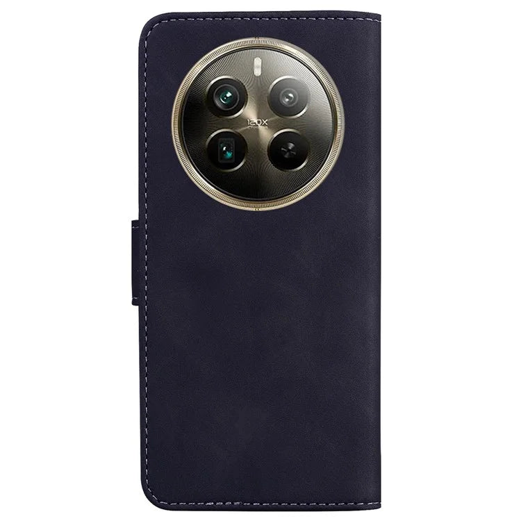 For Realme 12 Pro 5G / 12 Pro+ 5G Case Stand Solid Color Leather Flip Phone Cover