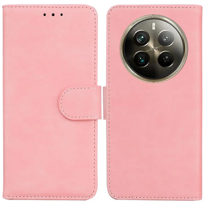 For Realme 12 Pro 5G / 12 Pro+ 5G Case Stand Solid Color Leather Flip Phone Cover