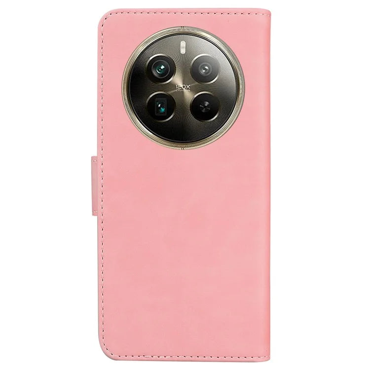 For Realme 12 Pro 5G / 12 Pro+ 5G Case Stand Solid Color Leather Flip Phone Cover