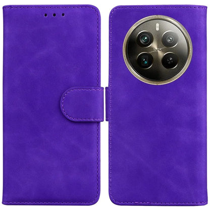 For Realme 12 Pro 5G / 12 Pro+ 5G Case Stand Solid Color Leather Flip Phone Cover