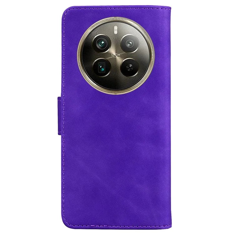 For Realme 12 Pro 5G / 12 Pro+ 5G Case Stand Solid Color Leather Flip Phone Cover