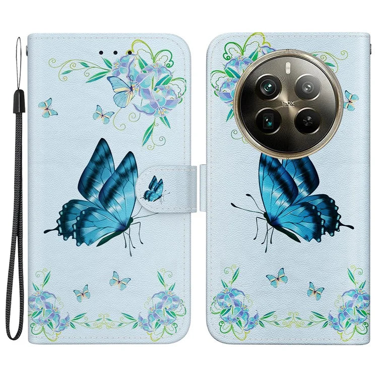 For Realme 12 Pro 5G / 12 Pro+ 5G Case Printed Pattern Wallet Leather Phone Cover