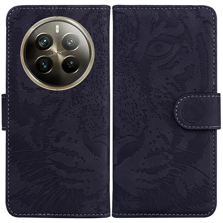 For Realme 12 Pro 5G / 12 Pro+ 5G Case Tiger Pattern PU Leather Wallet Phone Cover