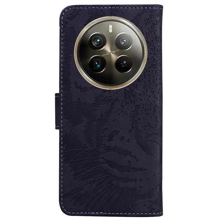 For Realme 12 Pro 5G / 12 Pro+ 5G Case Tiger Pattern PU Leather Wallet Phone Cover