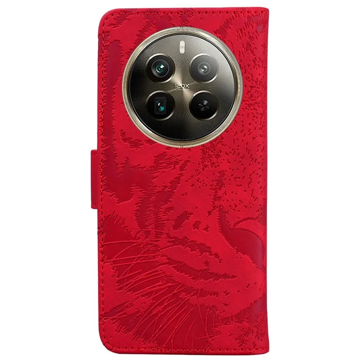 For Realme 12 Pro 5G / 12 Pro+ 5G Case Tiger Pattern PU Leather Wallet Phone Cover