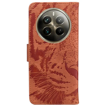 For Realme 12 Pro 5G / 12 Pro+ 5G Case Tiger Pattern PU Leather Wallet Phone Cover