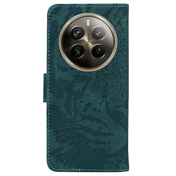 For Realme 12 Pro 5G / 12 Pro+ 5G Case Tiger Pattern PU Leather Wallet Phone Cover