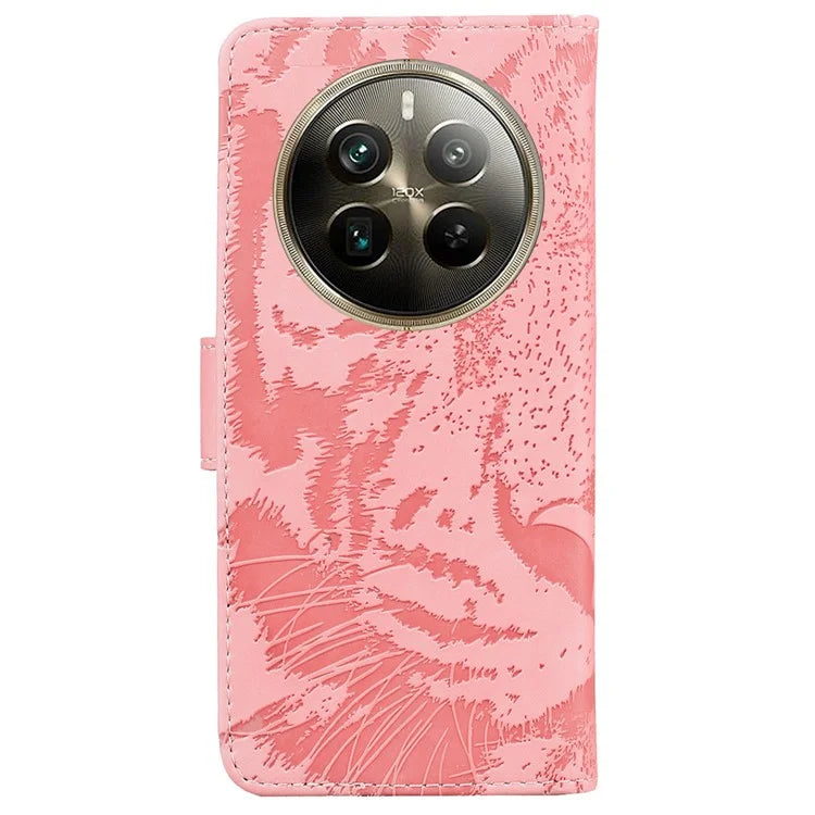 For Realme 12 Pro 5G / 12 Pro+ 5G Case Tiger Pattern PU Leather Wallet Phone Cover