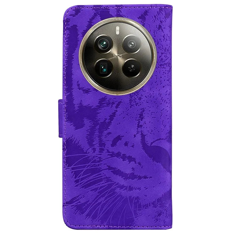 For Realme 12 Pro 5G / 12 Pro+ 5G Case Tiger Pattern PU Leather Wallet Phone Cover