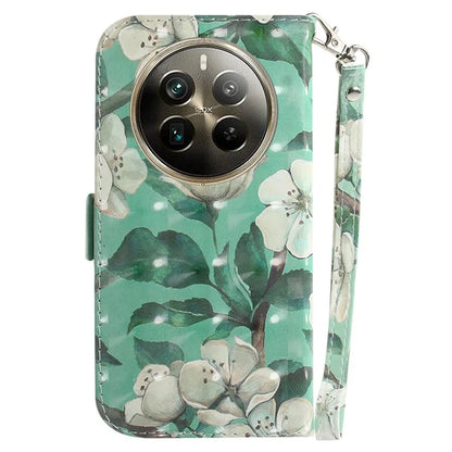 For Realme 12 Pro 5G / 12 Pro+ 5G Wallet Case Pattern Printed Leather Cover with Strap