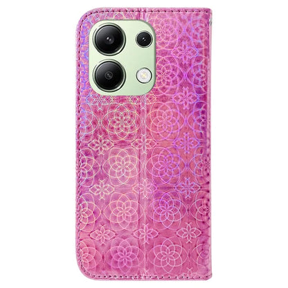 For Xiaomi Redmi Note 13 4G Wallet Case PU Leather Dazzling Flower Phone Cover