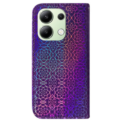For Xiaomi Redmi Note 13 4G Wallet Case PU Leather Dazzling Flower Phone Cover
