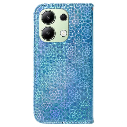 For Xiaomi Redmi Note 13 4G Wallet Case PU Leather Dazzling Flower Phone Cover