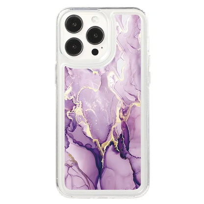 For iPhone 14 Pro TPU Case Marble Pattern Airbag Protection Back Phone Cover