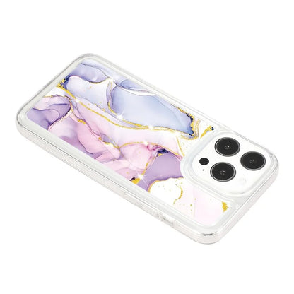 For iPhone 14 Pro TPU Case Marble Pattern Airbag Protection Back Phone Cover