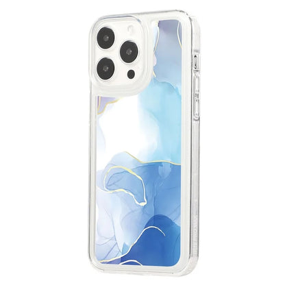 For iPhone 14 Pro TPU Case Marble Pattern Airbag Protection Back Phone Cover