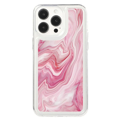 For iPhone 14 Pro TPU Case Marble Pattern Airbag Protection Back Phone Cover