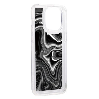 For iPhone 14 Pro TPU Case Marble Pattern Airbag Protection Back Phone Cover2