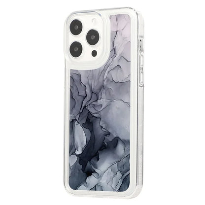 For iPhone 15 Pro Case Marble Pattern TPU Airbag Structure Phone Shell