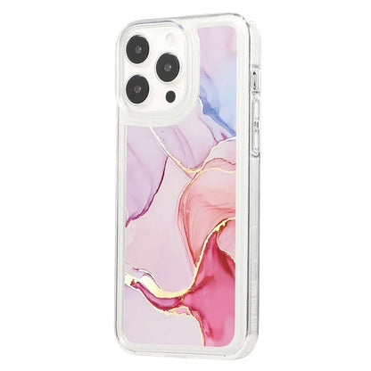 For iPhone 15 Pro Case Marble Pattern TPU Airbag Structure Phone Shell