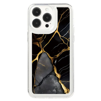 For iPhone 15 Pro Case Marble Pattern TPU Airbag Structure Phone Shell