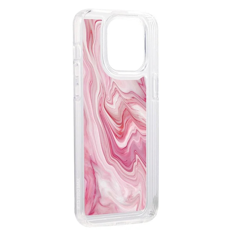 For iPhone 15 Pro Case Marble Pattern TPU Airbag Structure Phone Shell