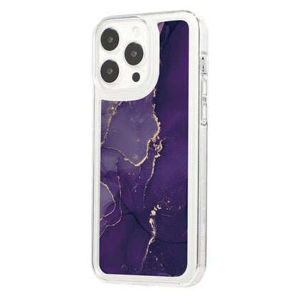 For iPhone 15 Pro Case Marble Pattern TPU Airbag Structure Phone Shell0
