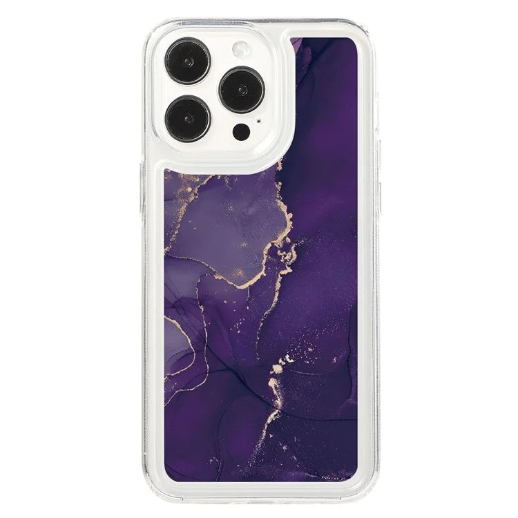 For iPhone 15 Pro Case Marble Pattern TPU Airbag Structure Phone Shell0