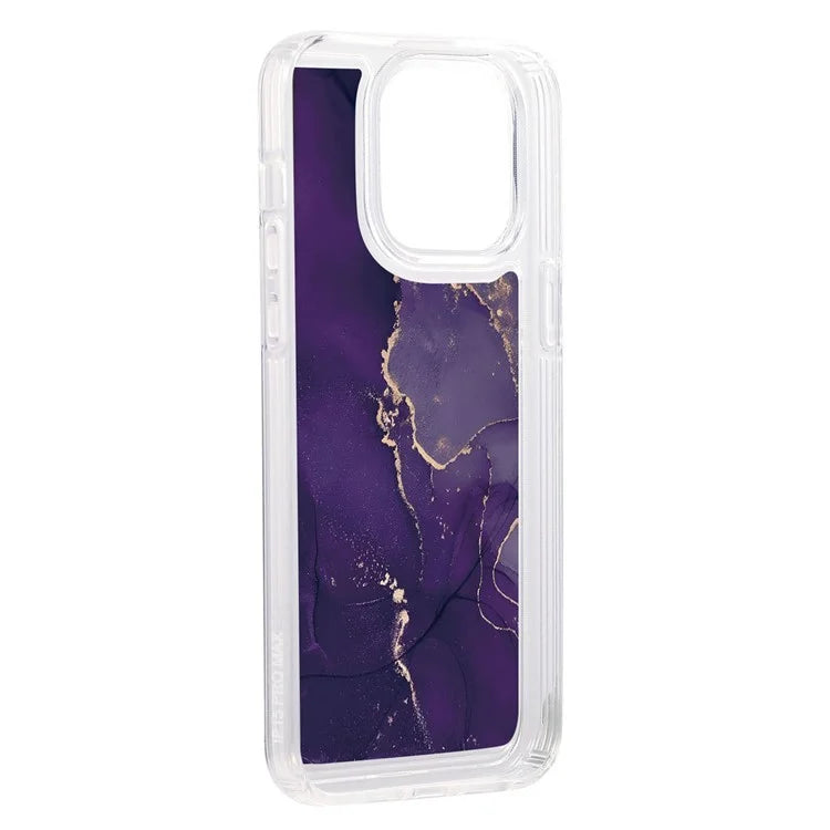 For iPhone 15 Pro Case Marble Pattern TPU Airbag Structure Phone Shell0