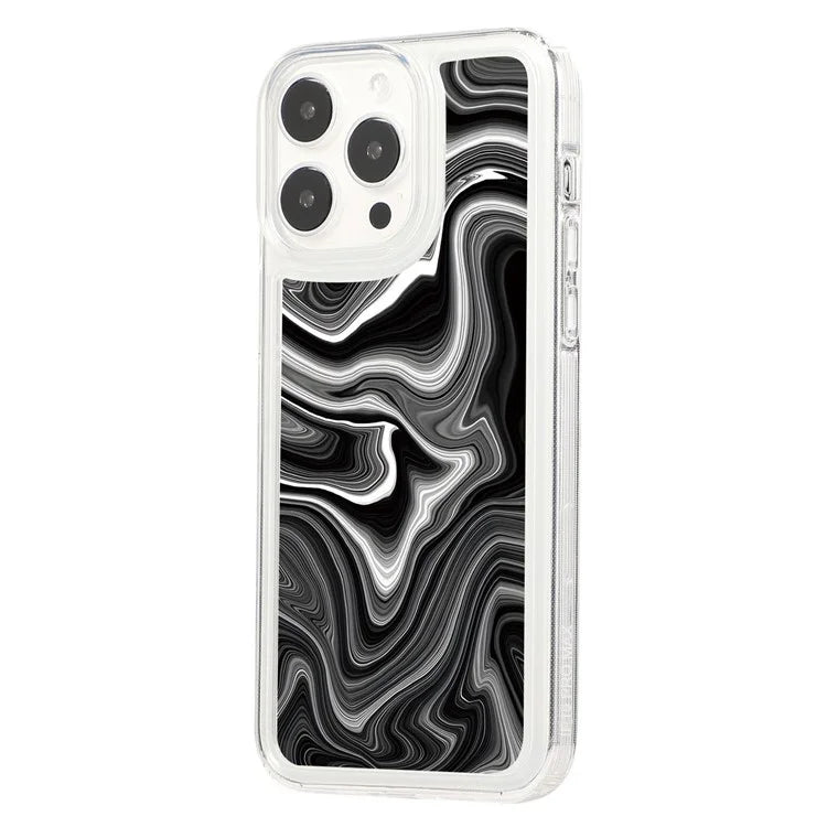 For iPhone 15 Pro Case Marble Pattern TPU Airbag Structure Phone Shell2