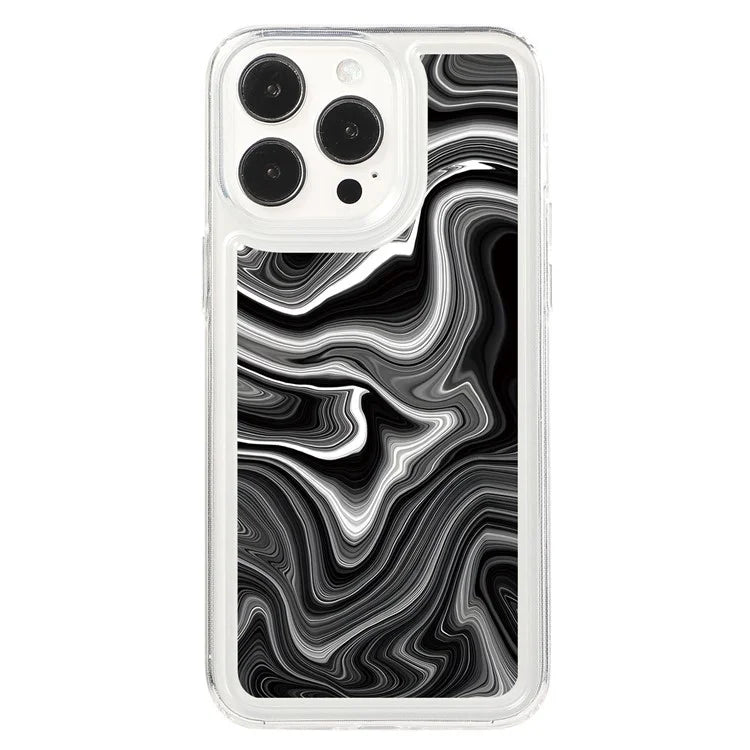 For iPhone 15 Pro Case Marble Pattern TPU Airbag Structure Phone Shell2