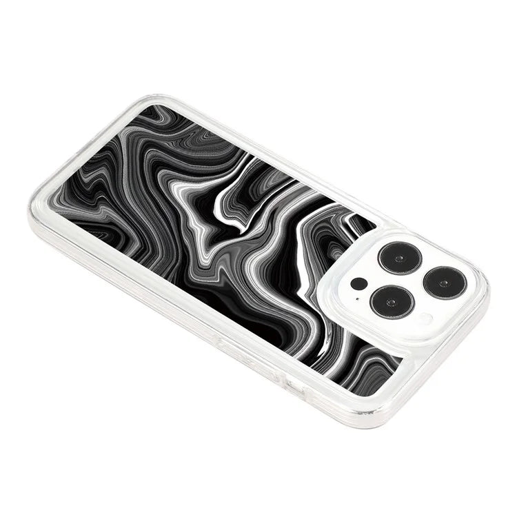 For iPhone 15 Pro Case Marble Pattern TPU Airbag Structure Phone Shell2
