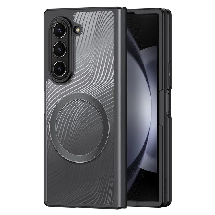 DUX DUCIS Aimo Series for Samsung Galaxy Z Fold6 5G Phone Case Compatible with MagSafe PC+TPU Slim Cover (REACH Certification), Black