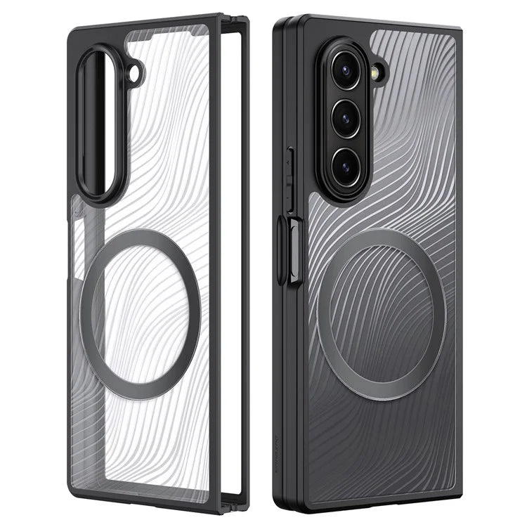 DUX DUCIS Aimo Series for Samsung Galaxy Z Fold6 5G Phone Case Compatible with MagSafe PC+TPU Slim Cover (REACH Certification), Black