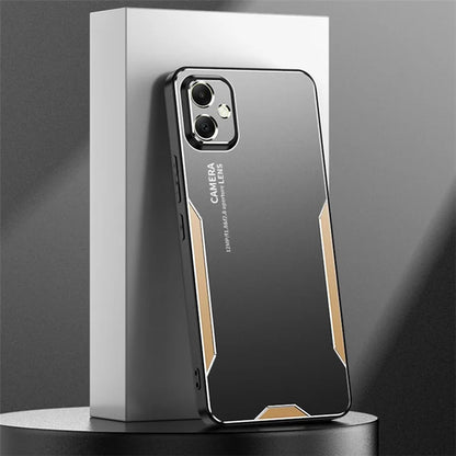 For Samsung Galaxy A05 4G Anti-Scratch Case Aluminum Alloy+TPU+PC Hybrid Phone Cover