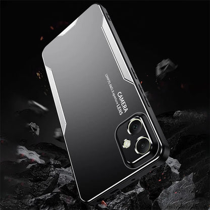 For Samsung Galaxy A05 4G Anti-Scratch Case Aluminum Alloy+TPU+PC Hybrid Phone Cover