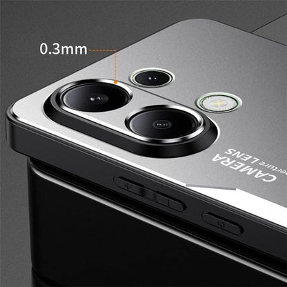 For Xiaomi Redmi Note 13 4G Drop Protection Phone Case Slim-Fit Aluminum Alloy+TPU+PC Shell