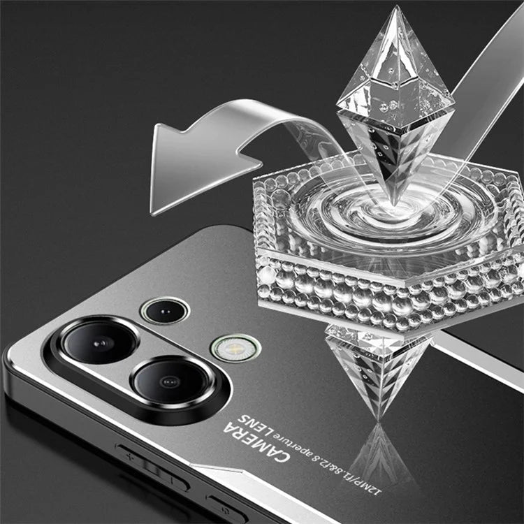 For Xiaomi Redmi Note 13 4G Drop Protection Phone Case Slim-Fit Aluminum Alloy+TPU+PC Shell
