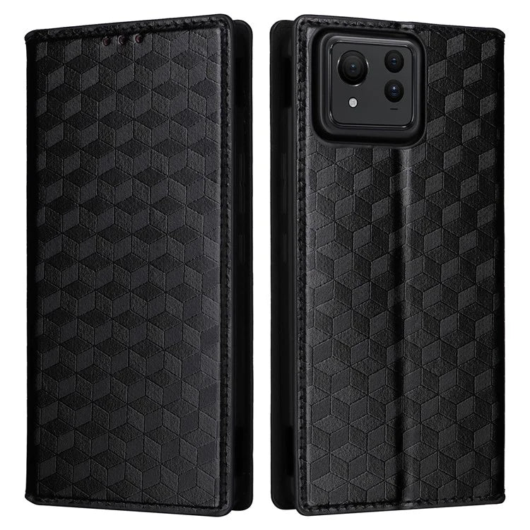 For Asus Zenfone 11 Ultra 5G Leather Wallet Case Rhombus Imprinted Protective Phone Cover