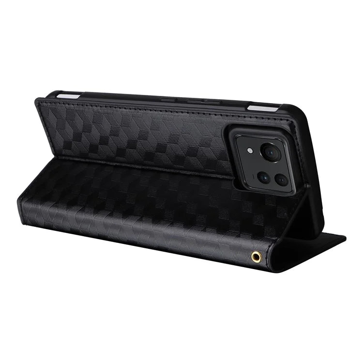 For Asus Zenfone 11 Ultra 5G Leather Wallet Case Rhombus Imprinted Protective Phone Cover
