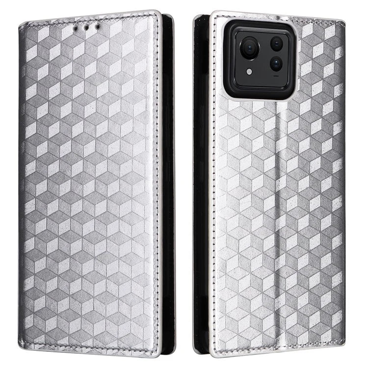For Asus Zenfone 11 Ultra 5G Leather Wallet Case Rhombus Imprinted Protective Phone Cover