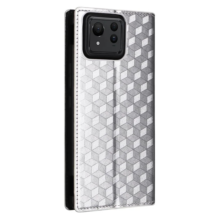 For Asus Zenfone 11 Ultra 5G Leather Wallet Case Rhombus Imprinted Protective Phone Cover