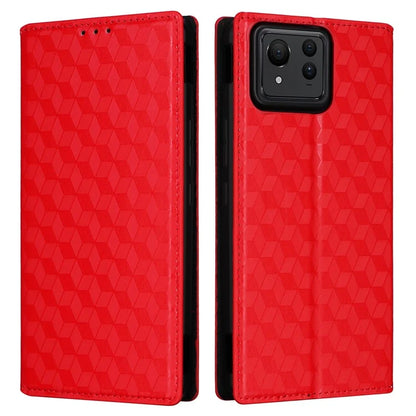 For Asus Zenfone 11 Ultra 5G Leather Wallet Case Rhombus Imprinted Protective Phone Cover