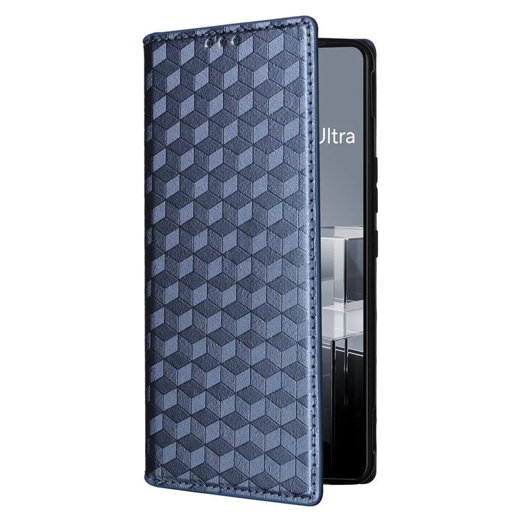 For Asus Zenfone 11 Ultra 5G Leather Wallet Case Rhombus Imprinted Protective Phone Cover