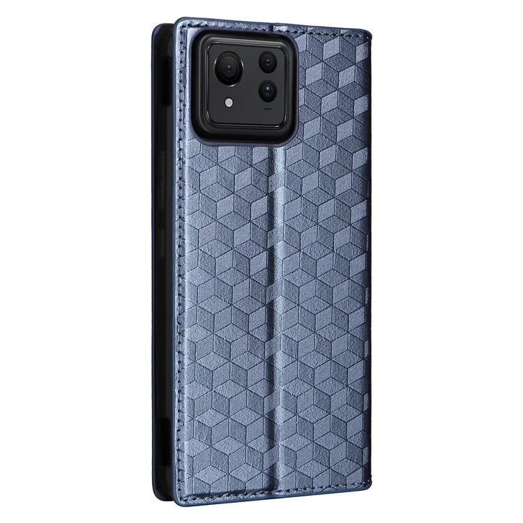 For Asus Zenfone 11 Ultra 5G Leather Wallet Case Rhombus Imprinted Protective Phone Cover
