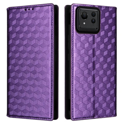 For Asus Zenfone 11 Ultra 5G Leather Wallet Case Rhombus Imprinted Protective Phone Cover