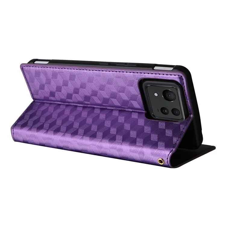 For Asus Zenfone 11 Ultra 5G Leather Wallet Case Rhombus Imprinted Protective Phone Cover