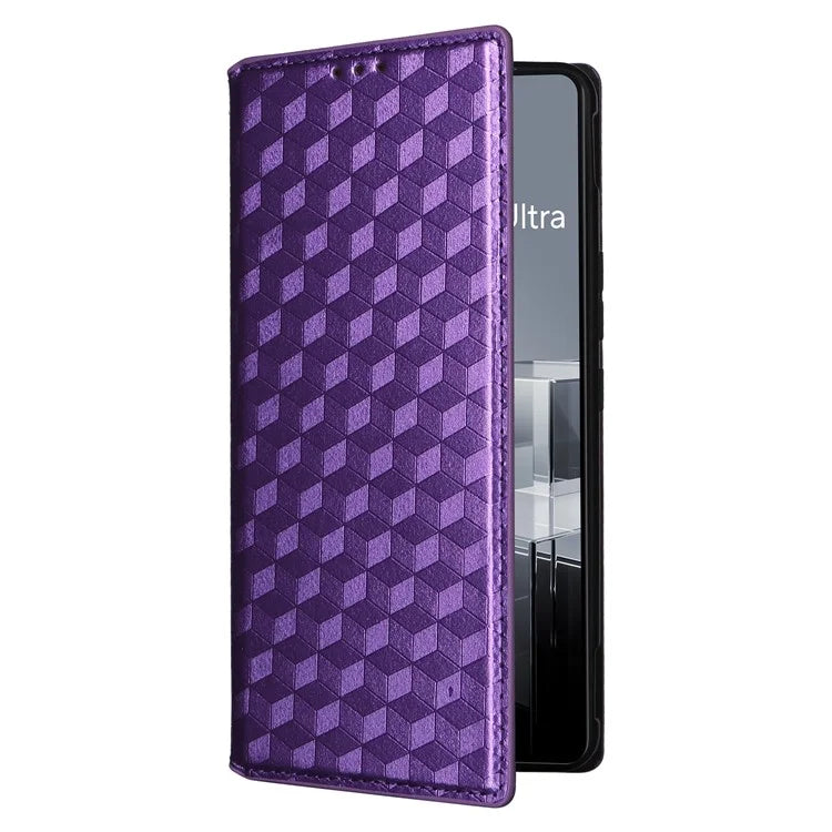 For Asus Zenfone 11 Ultra 5G Leather Wallet Case Rhombus Imprinted Protective Phone Cover