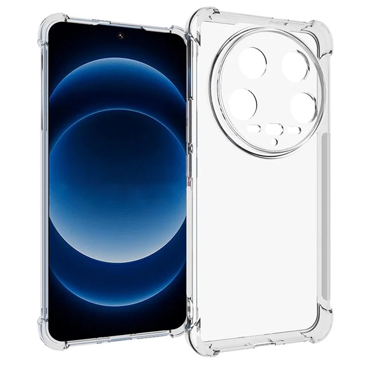 For Xiaomi 14 Ultra Clear Case Anti-Slip Soft TPU Back Phone Cover with Precise Lens Cutout