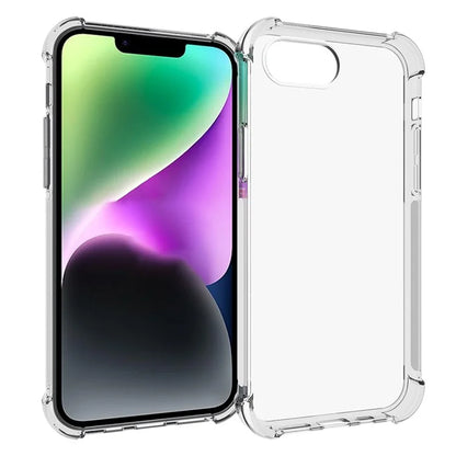 Clear Case for iPhone SE (2024) Shell Anti-Drop Flexible TPU Cover with Big Rear Lens Hole